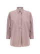 Brunello Cucinelli White Bordeaux Cotton Polyester Shirt