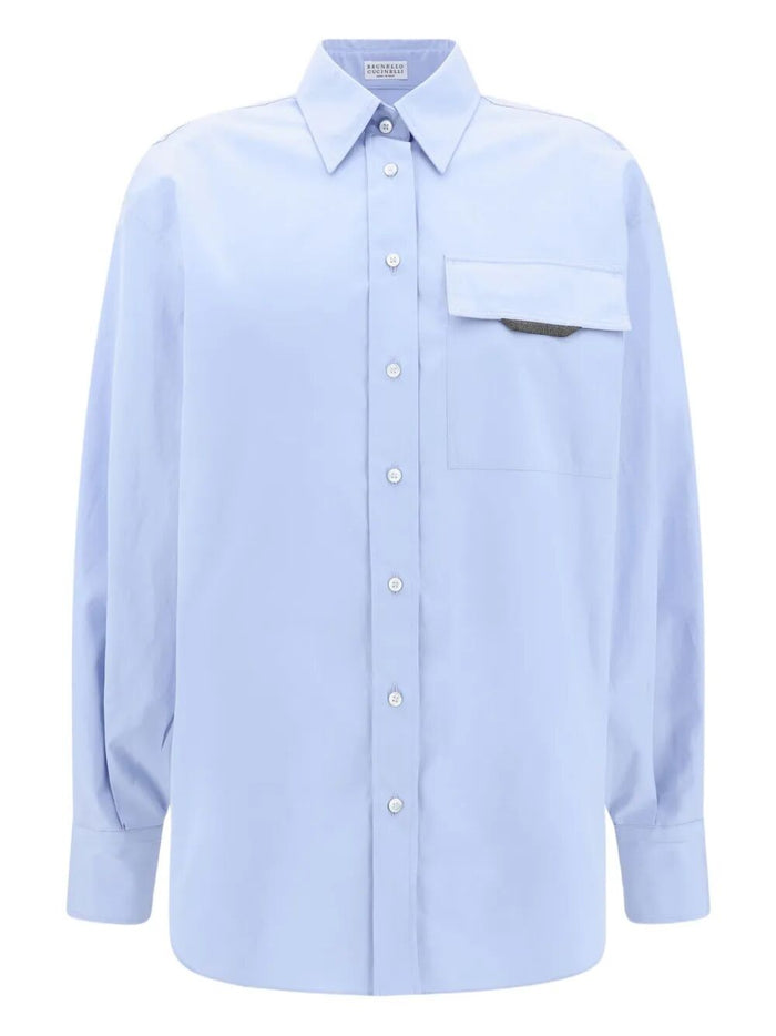 Brunello Cucinelli Shirt With Jewel Embellished Pocket