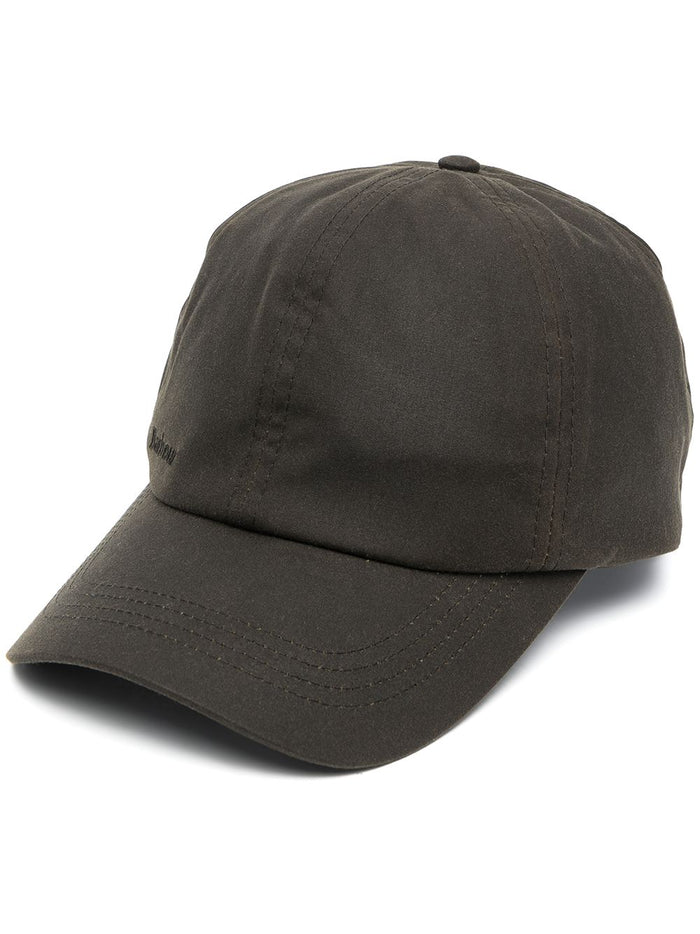 Barbour Olive Cotton Embroidered Logo Hat