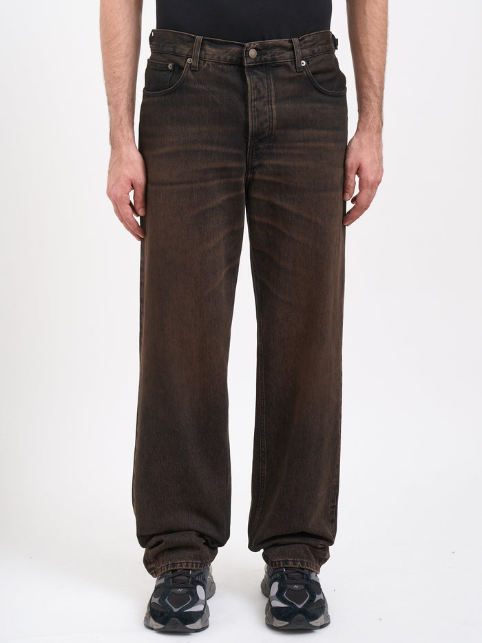 Haikure Logan Brown Black Denim Pants