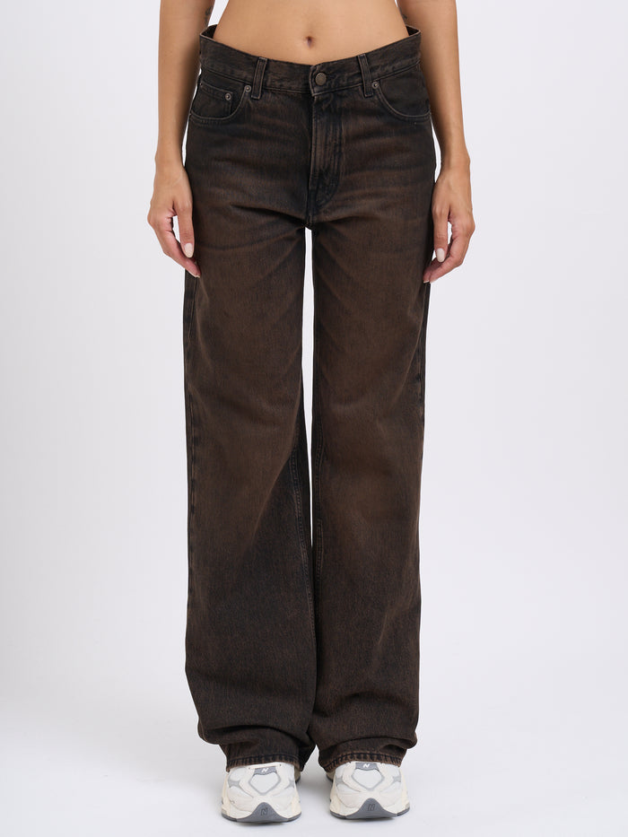 Haikure Korea Brown Black Pants