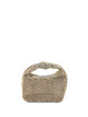 Maria La Rosa Maria La Rosa Mini Datolite Handbag In Beige Woven Ribbon