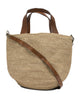 Ibeliev Beige Raffia Leather Handbag