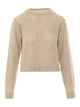 Brunello Cucinelli Gold Linen Cashmere Silk Polyester Sweater