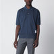 Thom Browne Navy Blue Cotton Polo Shirt