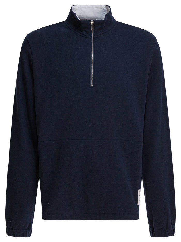 Thom Browne Blue Cotton Sweatshirt