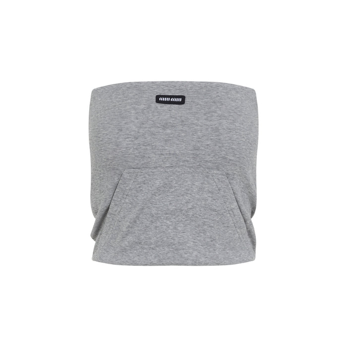 Miu Miu Grey Cotton Top
