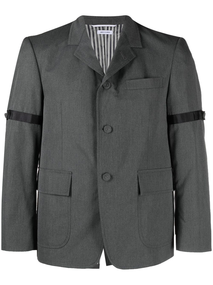 Thom Browne Unstructured Straight Fit Sb S/C With Gg Armband In Typewriter Cloth