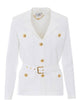 Elisabetta Franchi White Knitted Cardigan