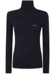 Elisabetta Franchi Turtleneck Ribbed T-Shirt