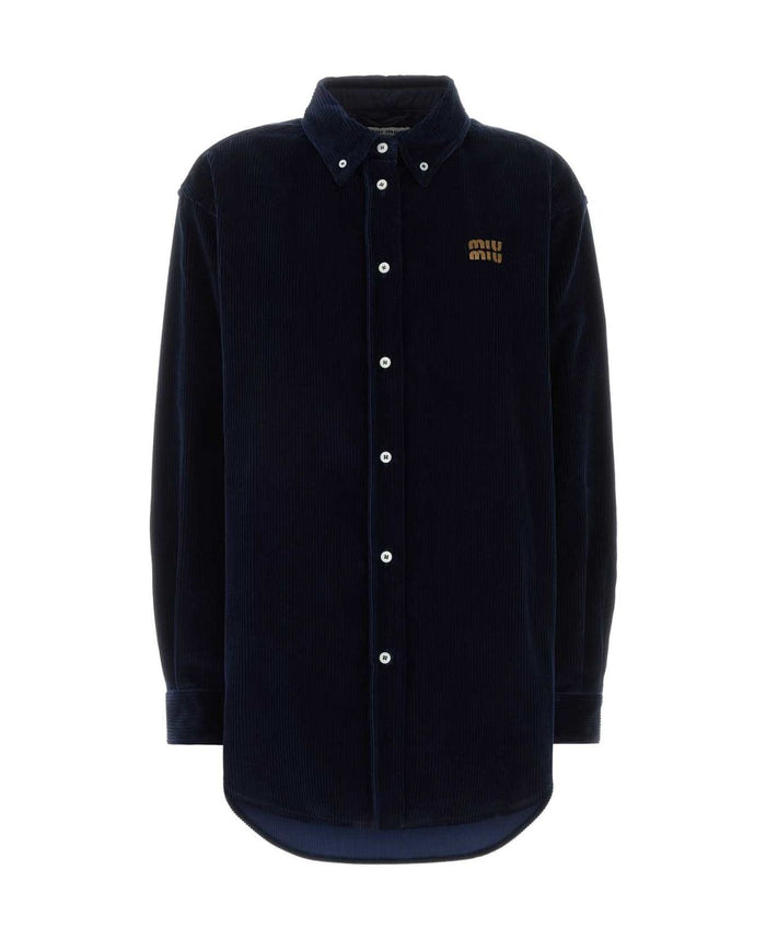 Miu Miu Velvet Logo Shirt