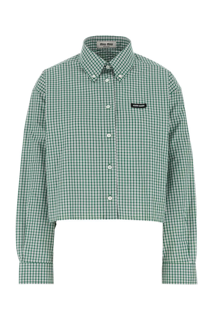 Miu Miu Embroidered Cotton Shirt