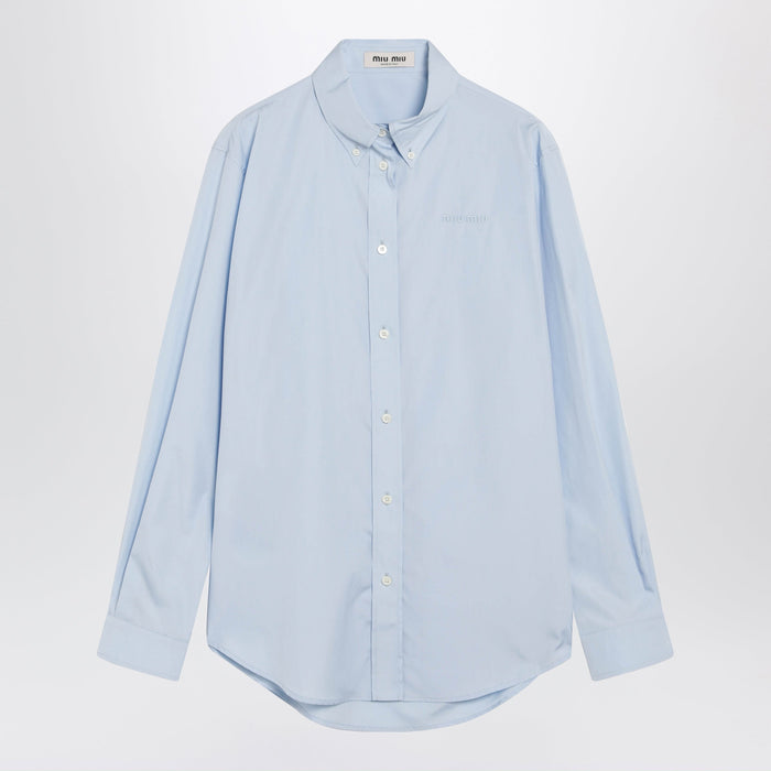 Miu Miu Light Blue Poplin Shirt