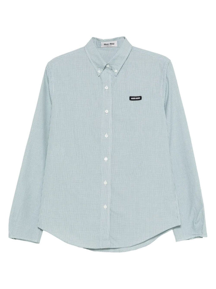 Miu Miu Embroidered Poplin Shirt
