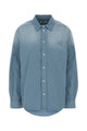 Miu Miu Light Blue Twill Oversize Shirt