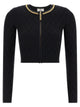 Elisabetta Franchi Jewel Zip Puller Cardigan