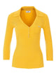 Elisabetta Franchi Yellow Knit Long Sleeves Top