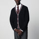 Thom Browne Navy Blue Hector Wool And Mohair Cardigan