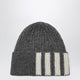 Thom Browne Grey Ribbed Cashmere Beanie