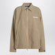 Miu Miu Beige Windbreaker In Technical Canvas