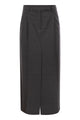 Brunello Cucinelli Sartorial Long Skirt In Virgin Wool Canvas