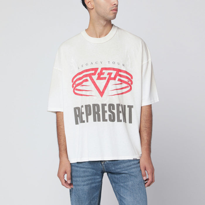 Represent Reversible Living Legacy Tour T-Shirt In Écru