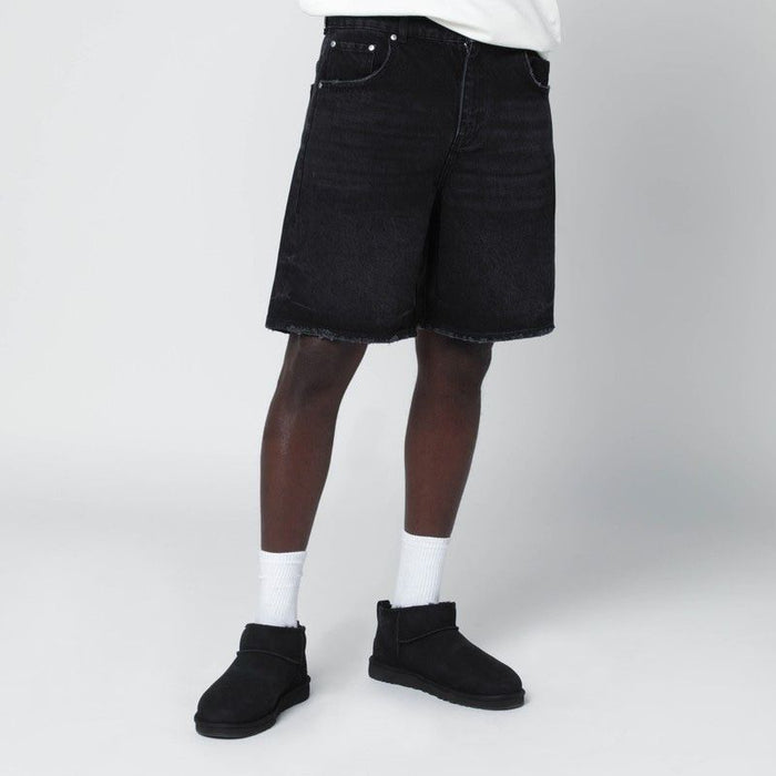 Represent Black Denim Bermuda Shorts
