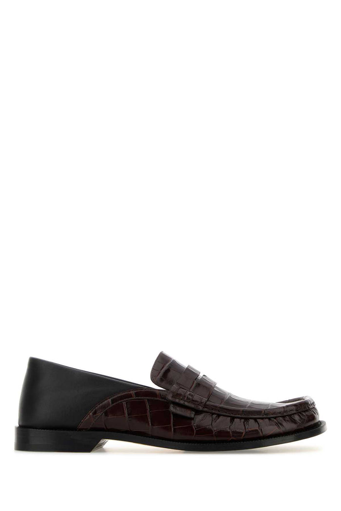 Loewe Two-Tone Leather Campo Loafers