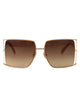 Max Mara Brown Metal Sunglasses