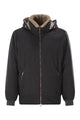 Brunello Cucinelli Membranated Wool Flannel Down Jacket With Shearling-Lined Collar