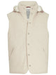 Brunello Cucinelli Bonded Wool Flannel Down Vest With Detachable Hood