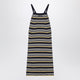 Miu Miu Striped Sleeveless Dress In Cotton Blend