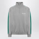 Miu Miu Grey/Green Zip Sweatshirt In Technical Knit