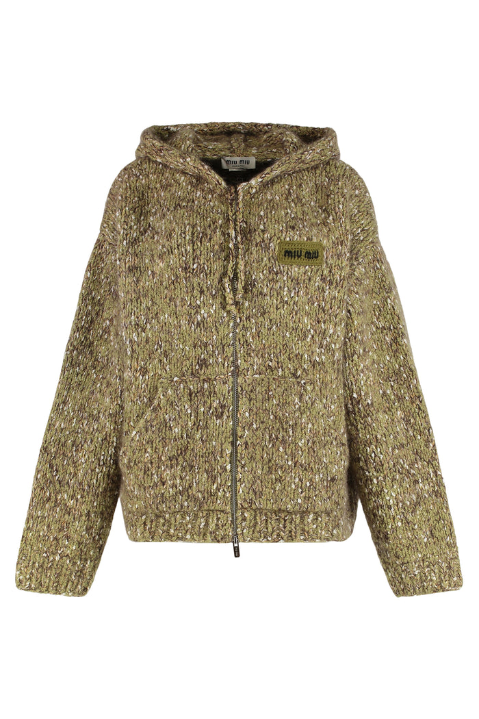 Miu Miu Sweatshirt With Zipper And Hood