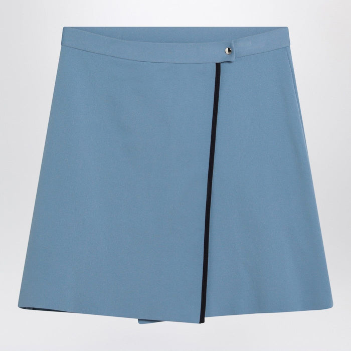 Miu Miu Light Blue Skirt In Technical Yarn