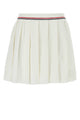 Miu Miu White Stretch Terry Fabric Skirt