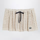 Miu Miu Crochet Miniskirt In Natural Color