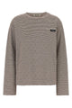 Miu Miu Embroidered Cotton Blend Oversize T-Shirt