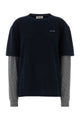 Miu Miu Midnight Blue Wool Blend Sweater