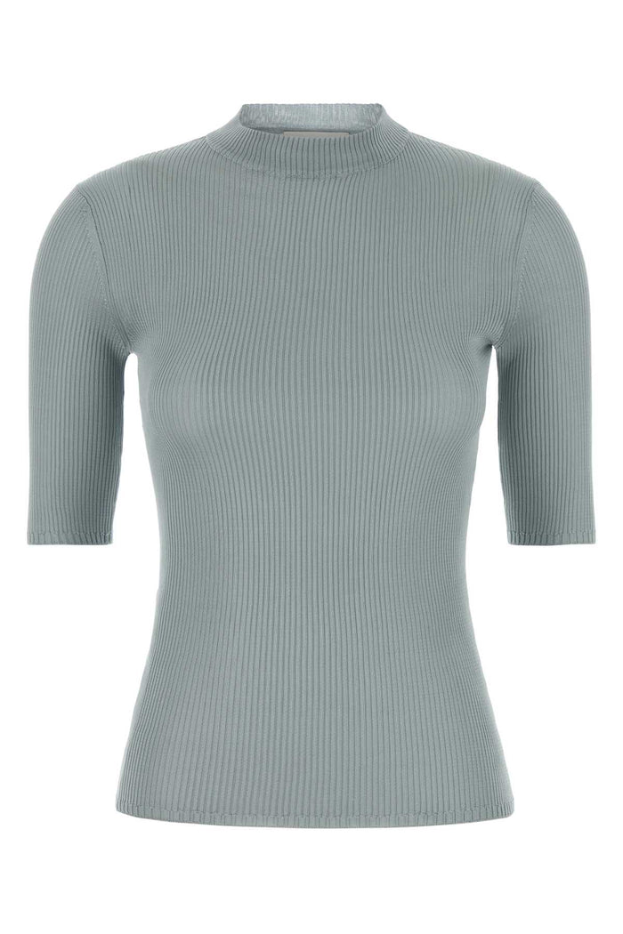 Miu Miu Powder Blue Silk Top