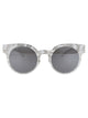 Mykita Silver White Python Dark Grey Solid Metal Sunglasses