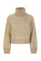 Brunello Cucinelli Dazzling Net Turtleneck Sweater Made Of Mohair And Wool Wispy