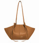 Yuzefi Hazel Brown Pebbled Leather Bag