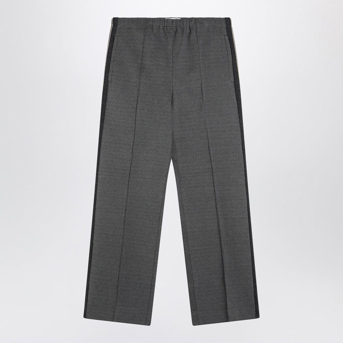 Miu Miu Anthracite Knitted Trousers In Punto Stoffa