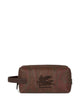 Etro Brown Leather Pouch Arnica