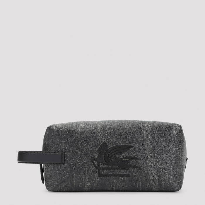Etro Black Leather Pouch Arnica