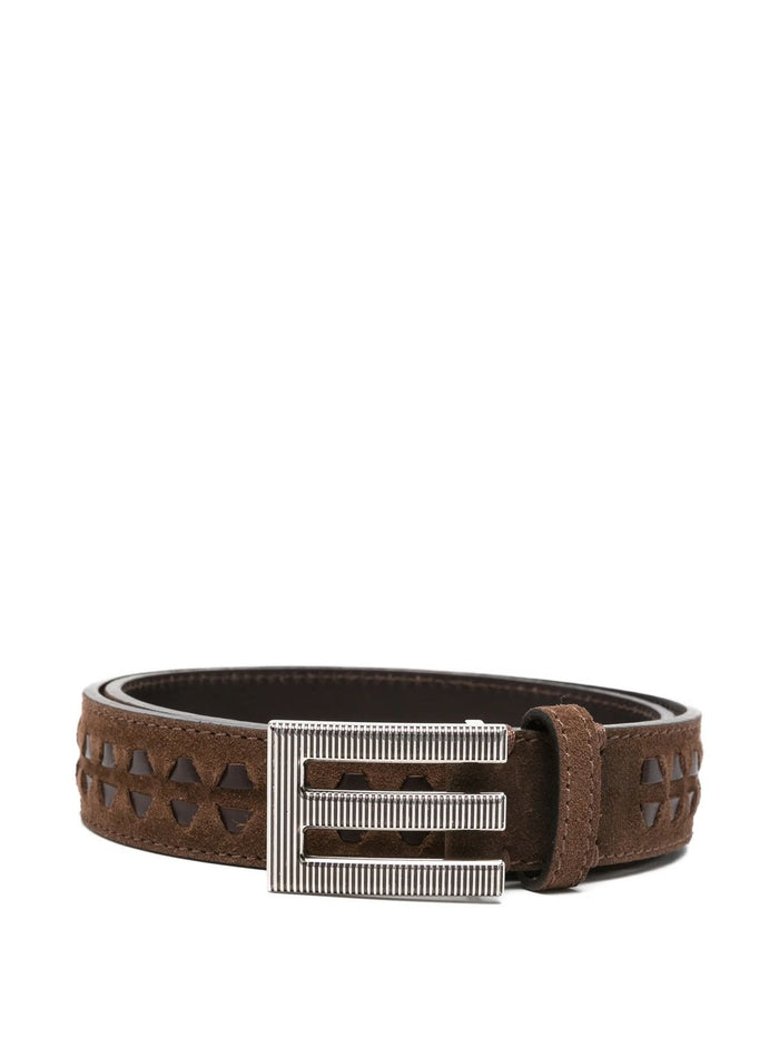 Etro Belt Logo Leather + Threads