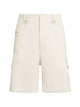 Brunello Cucinelli Cream Cotton Linen Bermuda