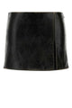 Miu Miu Black Leather Mini Skirt