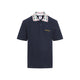 Casablanca Laurel Embroidered-Collar Piqué Polo Shirt